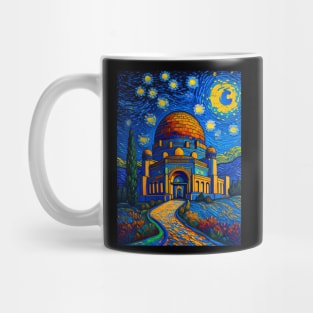 Griffith Observatory at starry night Mug